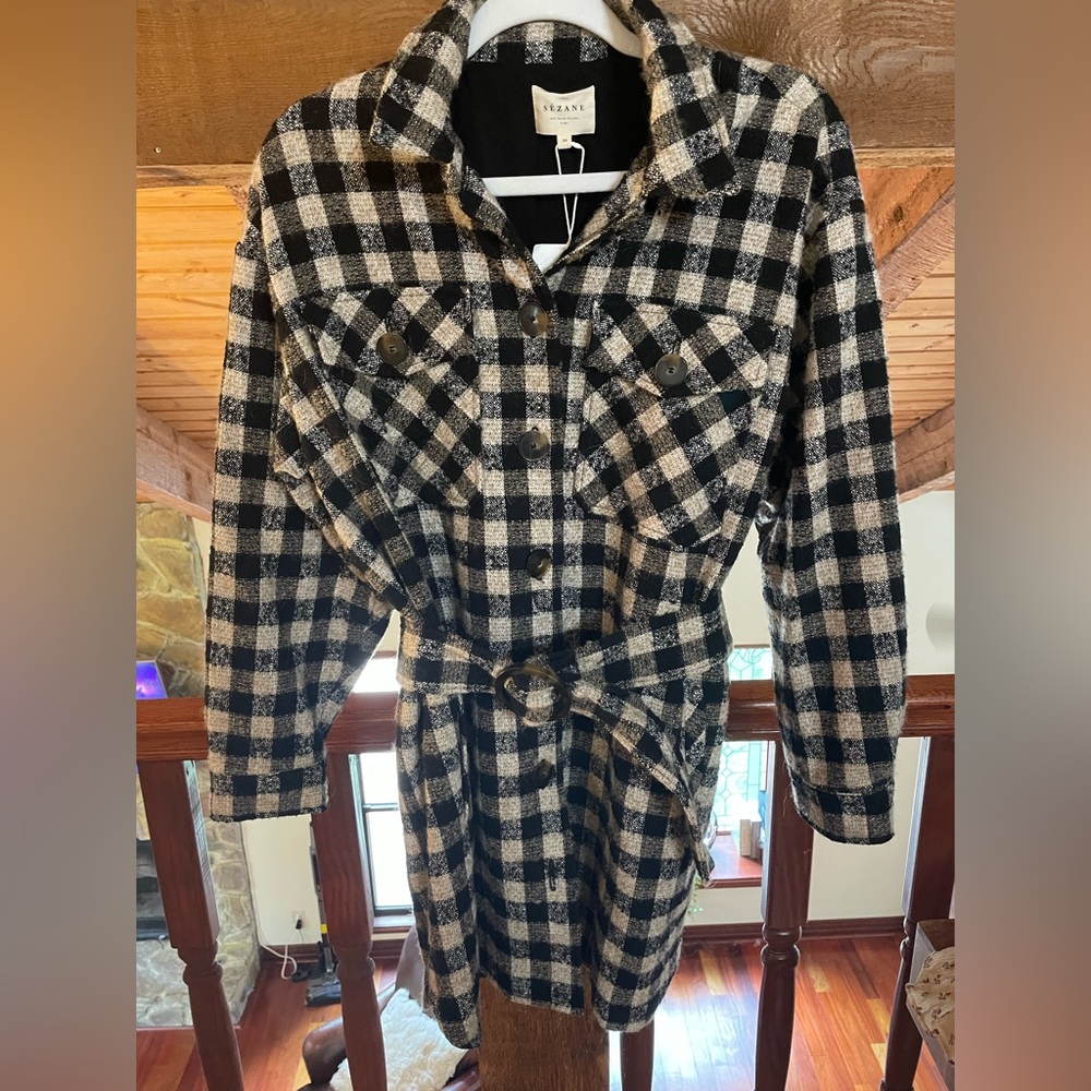 Sezane Wool Robe Delfina - Picture 3 of 4